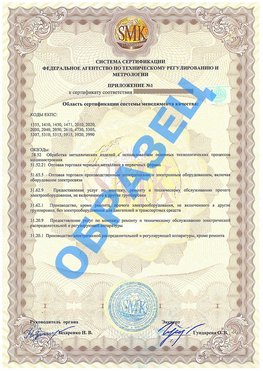Приложение 1 Менделеевск Сертификат ГОСТ РВ 0015-002
